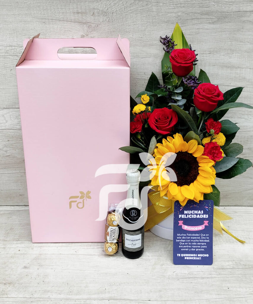 Pack Petit Rosas y Girasol y Follaje cod:BX21